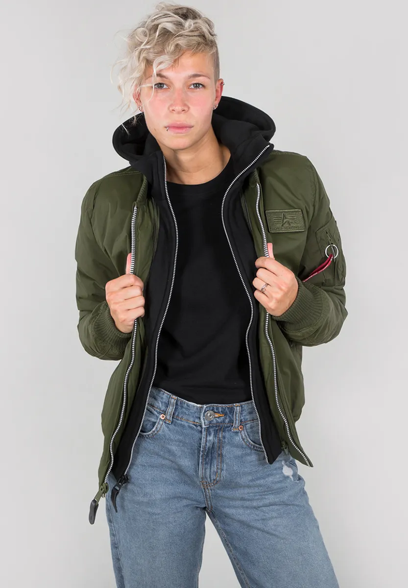 

Куртка-бомбер Alpha Industries " Alpha Industries Women - Куртки-бомберы MA-1 D-Tec BN Wmn", зеленый