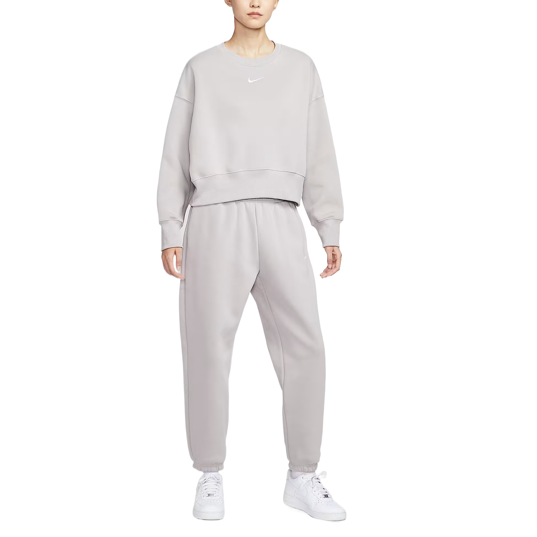 Спортивный свитшот Phoenix Fleece женский Nike, серый — фото 4