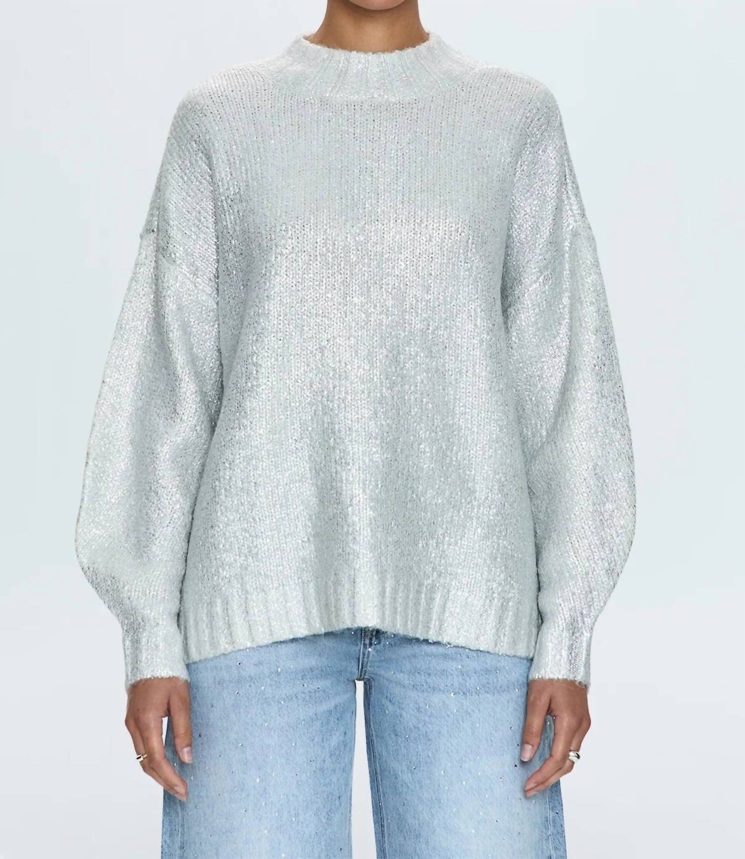 

Женский свитер Carlen Mock Neck белого цвета PISTOLA