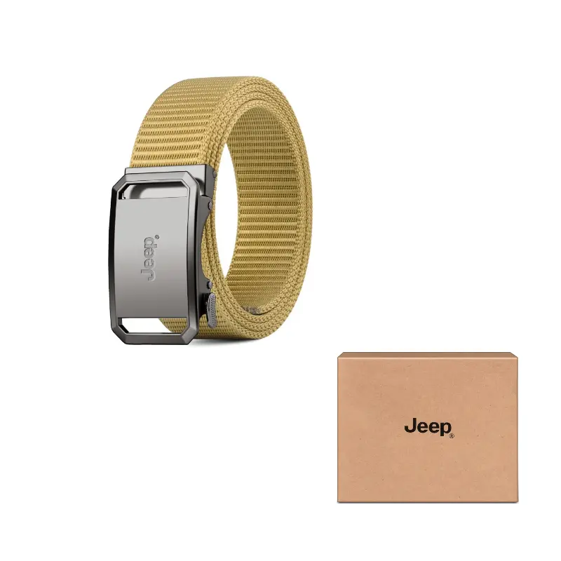 

Нейлоновый тканый ремень мужской 3,5 см Jeep, хаки