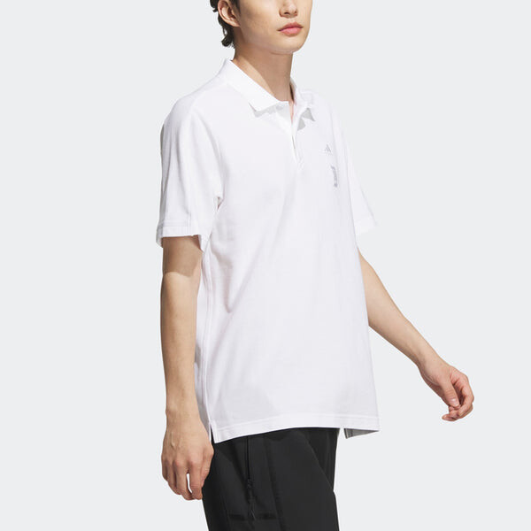 Футболка wj mh polo с коротким рукавом футболка Adidas, белый — фото 4