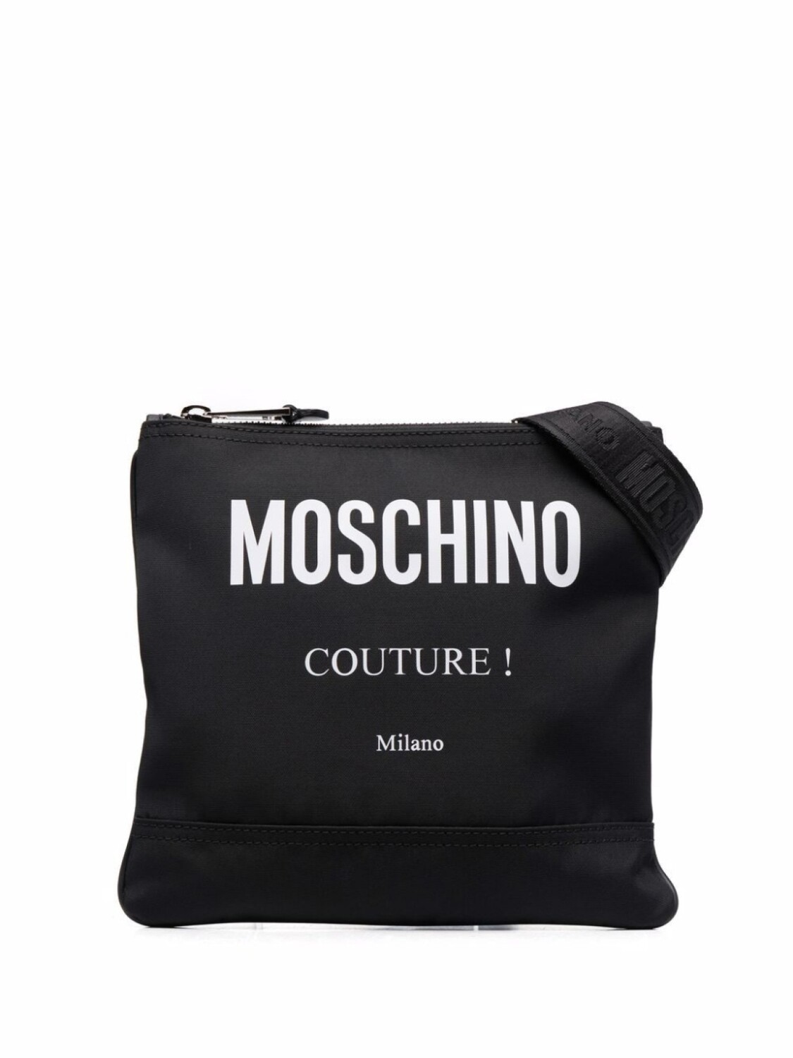 

Сумка-мессенджер с логотипом Moschino, черный