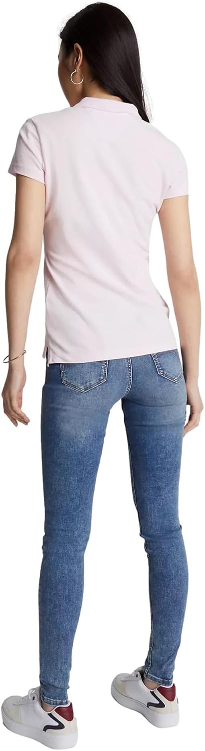 Поло Tommy Hilfiger Solid Short Sleeve Pique, пастельно-розовый — фото 4
