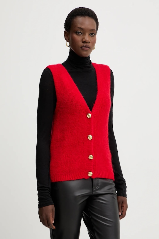 

Жилет из смесовой шерсти Morgan, красный