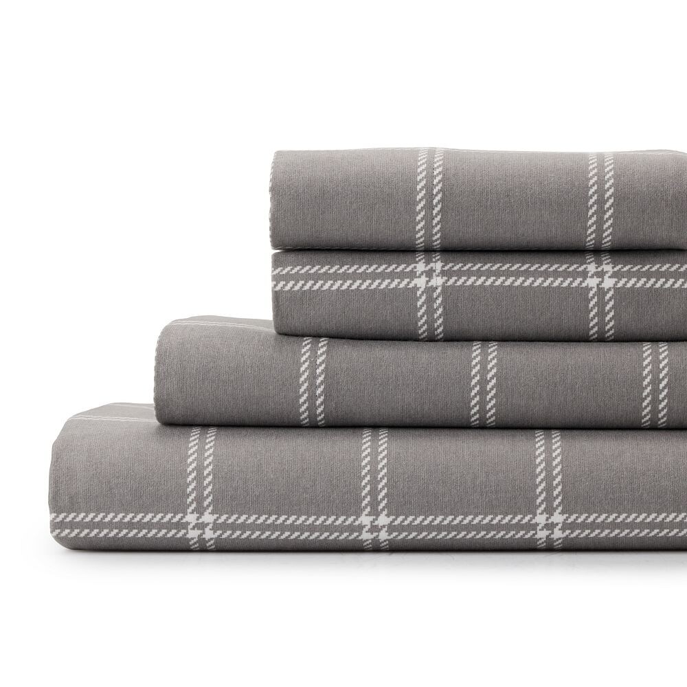

Комплект фланелевых простыней или наволочек Cuddl Duds, цвет Gray And Ivory Plaid