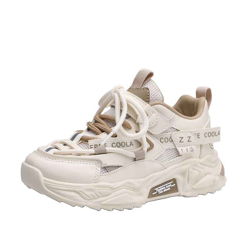 

Кроссовки для бега с низким верхом, противоскользящие, износостойкие, амортизирующие, дышащие, детские KINDDOG, бежевый/коричневый