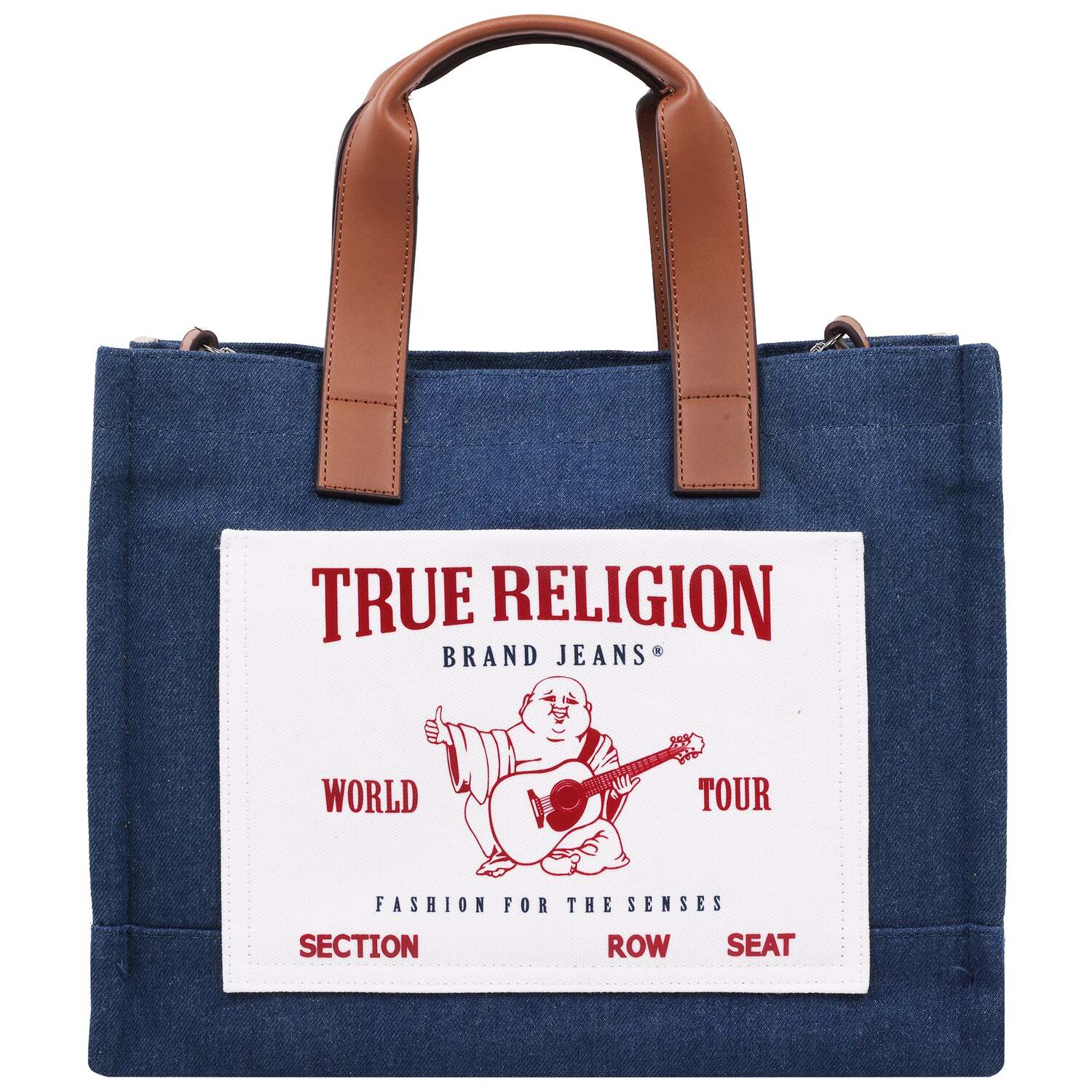 

True Religion средняя Карманная сумка-тоут, синий