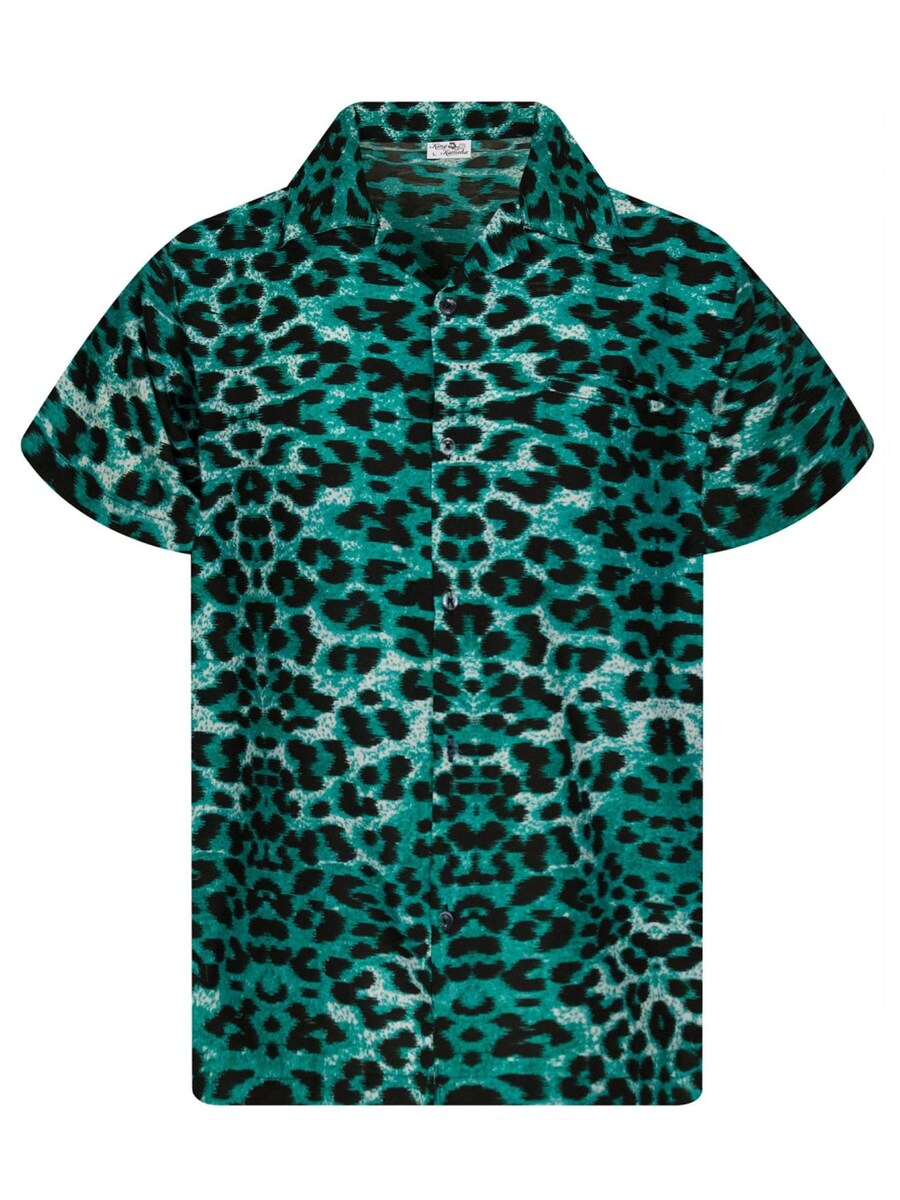 

Рубашка King Kameha Leopard, темно-зеленый