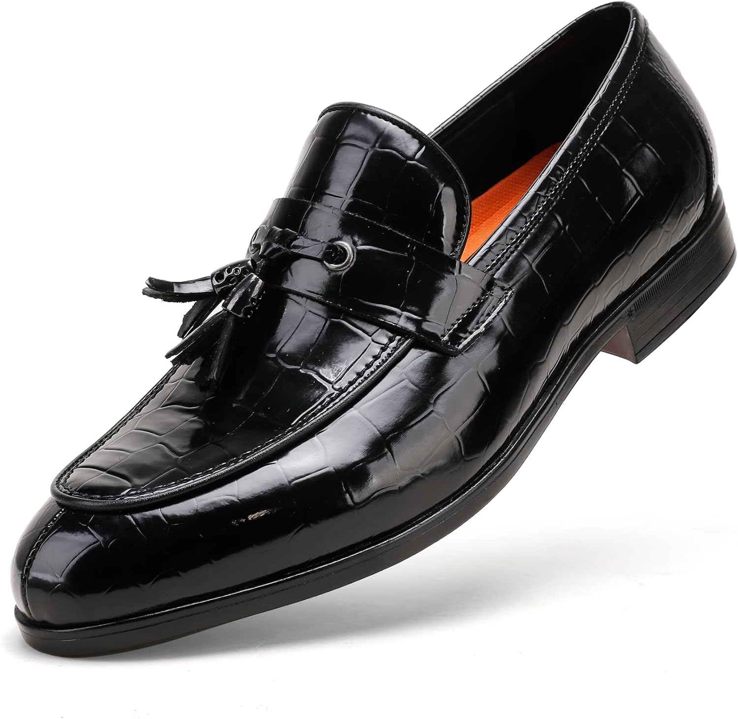 

Мужские лоферы с кисточками, классическая повседневная обувь, черные гладкие кожаные лоферы с кисточками без шнурков для мужчин Generic