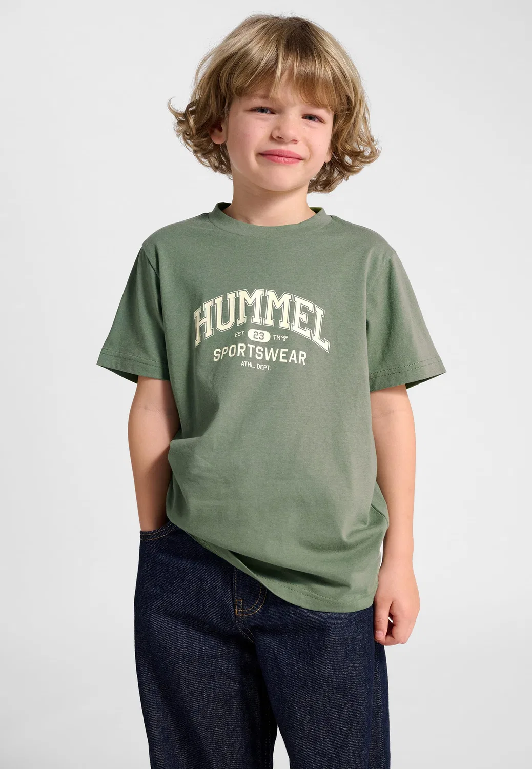 Футболка детская с принтом Hummel, laurel wreath