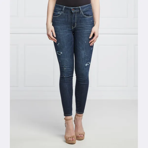 

Изогнутые джинсы скинни средняя талия Guess, синий