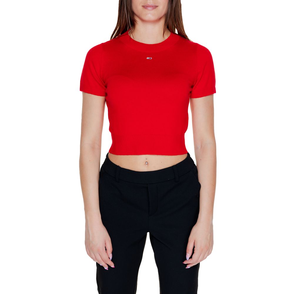 

Красные топ и футболка из органического хлопка Tommy Jeans