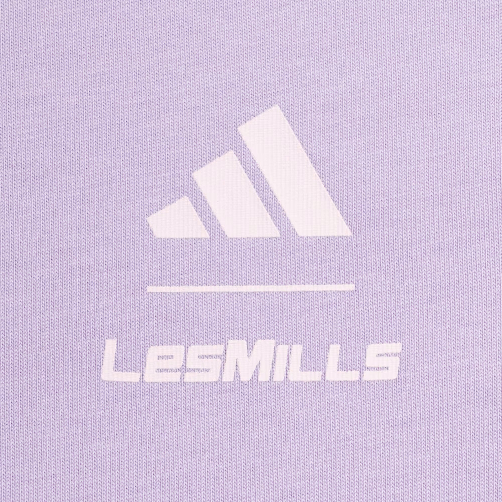 Футболка Adidas x Les Mills Mind Body Graphic T-Shirt 'Powder Plum' — фото 3