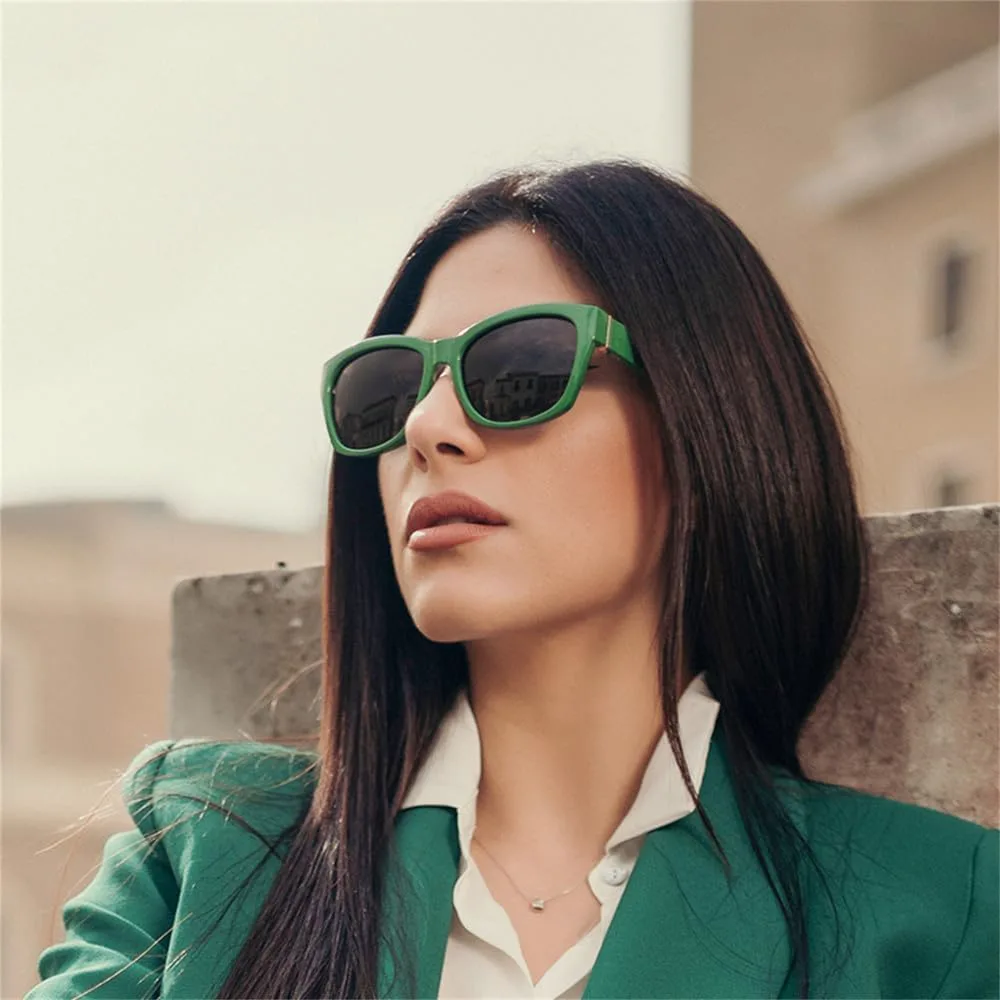 

Женские солнцезащитные очки большого размера с поляризацией, в винтажном стиле, с защитой от УФ-излучения, ретро-солнцезащитные очки для женщин HCPIHF, 02 Bk