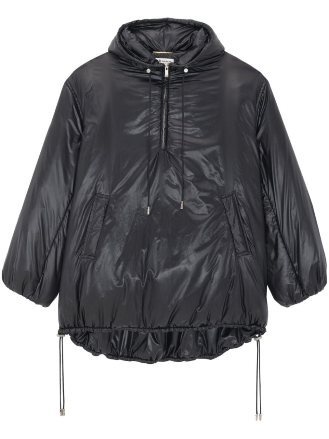 

Saint Laurent пуховик Cassandre с капюшоном, черный