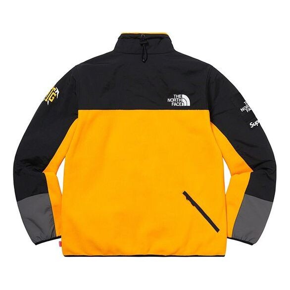 Куртка x the north face rtg fleece jacket 'yellow black' Supreme, желтый — фото 2