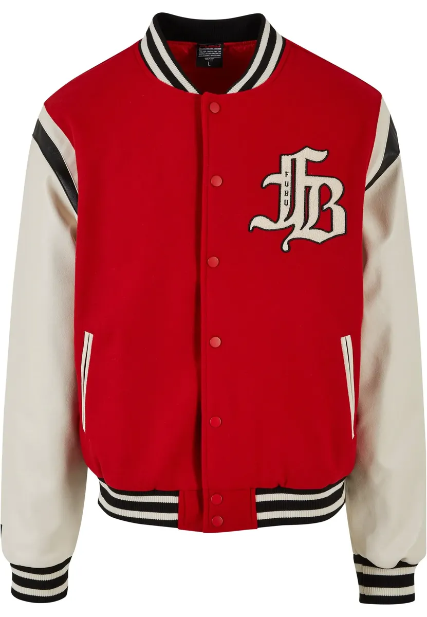 

Анорак Fubu " Fubu Men's FM231-021-2 FUBU Old English Varsity Jacket" (1 шт.), без капюшона, белый