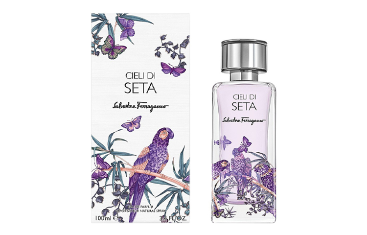 Ferragamo Парфюмерная вода Silk Mirror Dream Sky с цветочно-фруктовым аккордом, ноты черного перца и черники, 50 мл/100 мл — фото 4