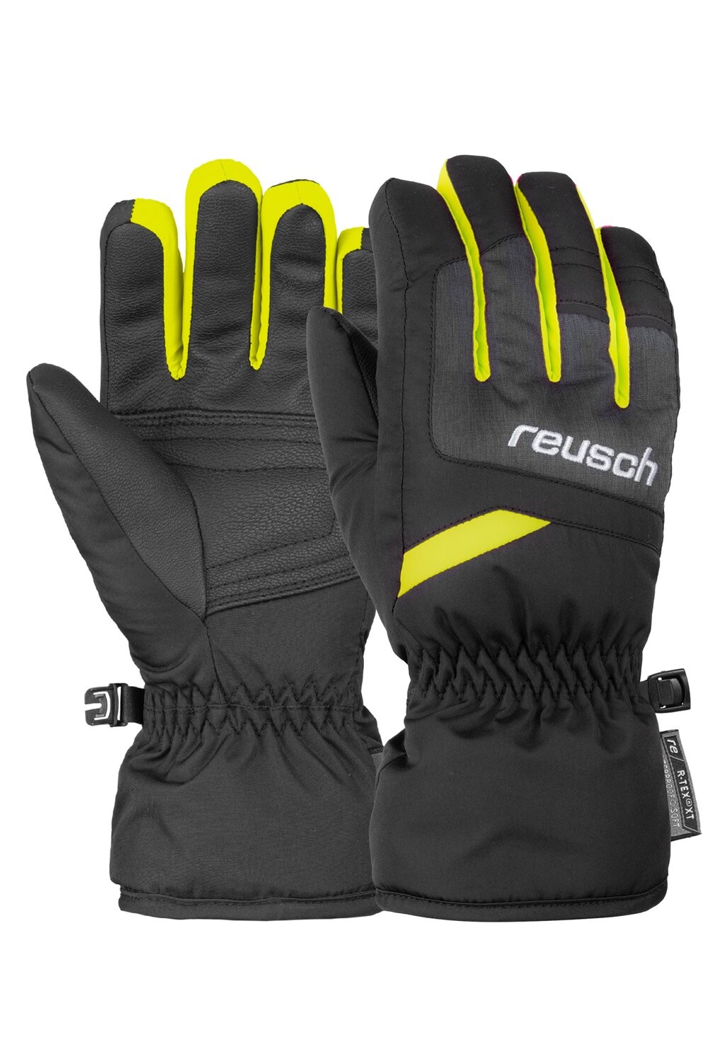 

Перчатки BENNET Reusch, цвет blck/blck mel/safety yell
