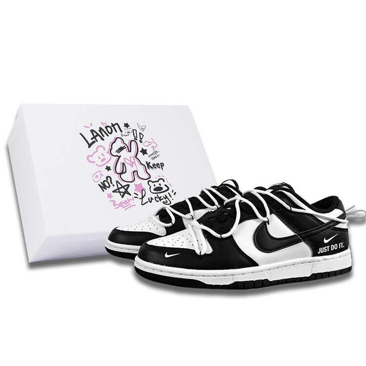 

Кроссовки Nike Dunk Skateboard Shoes Unisex Low-Top White, Черный, Кроссовки Nike Dunk Skateboard Shoes Unisex Low-Top White