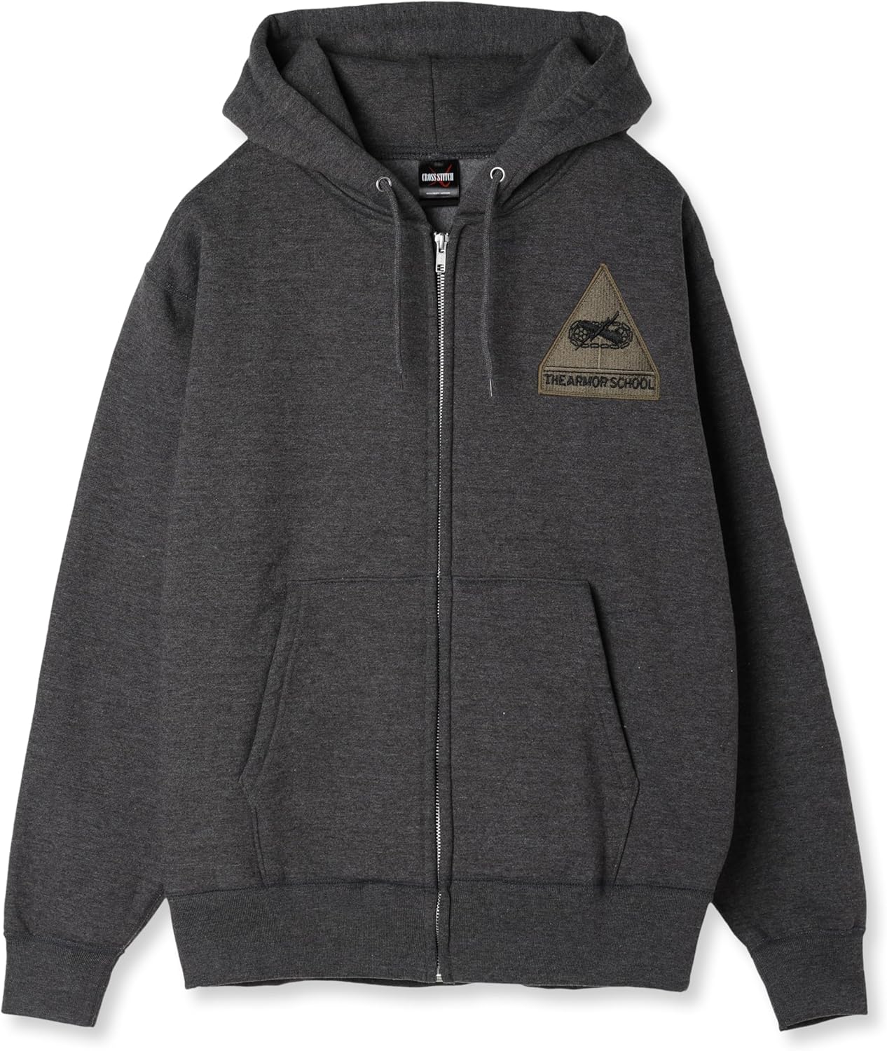 

Толстовка с капюшоном в стиле F, нашивка с гербом армии США, флисовая подкладка, толстовка на молнии, цвет угольно-серый F-Style