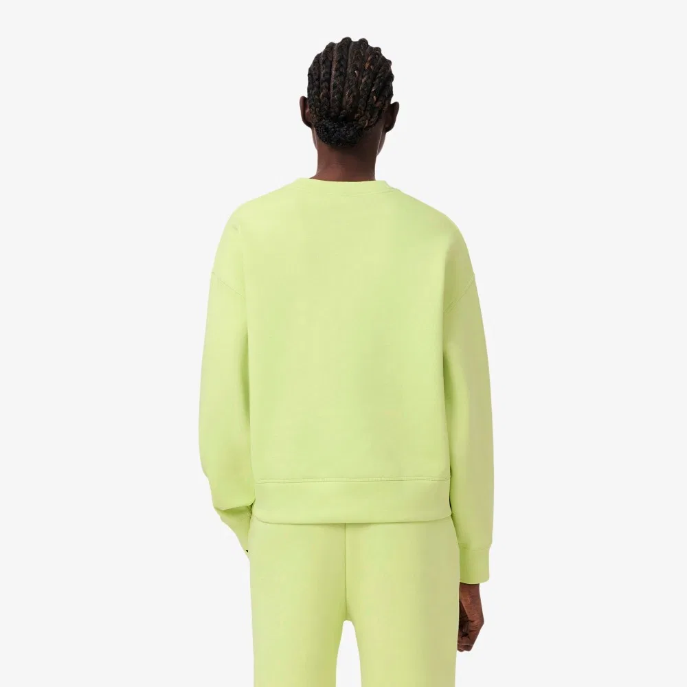 Свитшот Lacoste Double Face Soft Crewneck светло-зелёный — фото 3