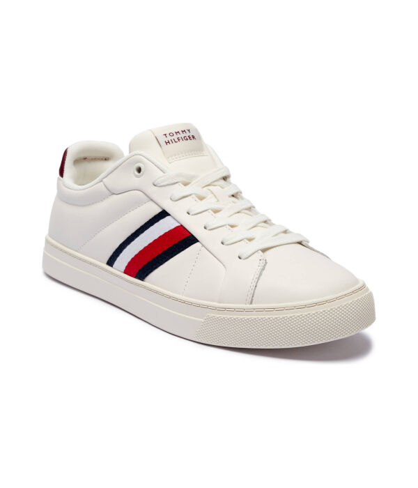 

Кожаные кроссовки icon court lth stripes Tommy Hilfiger, белый