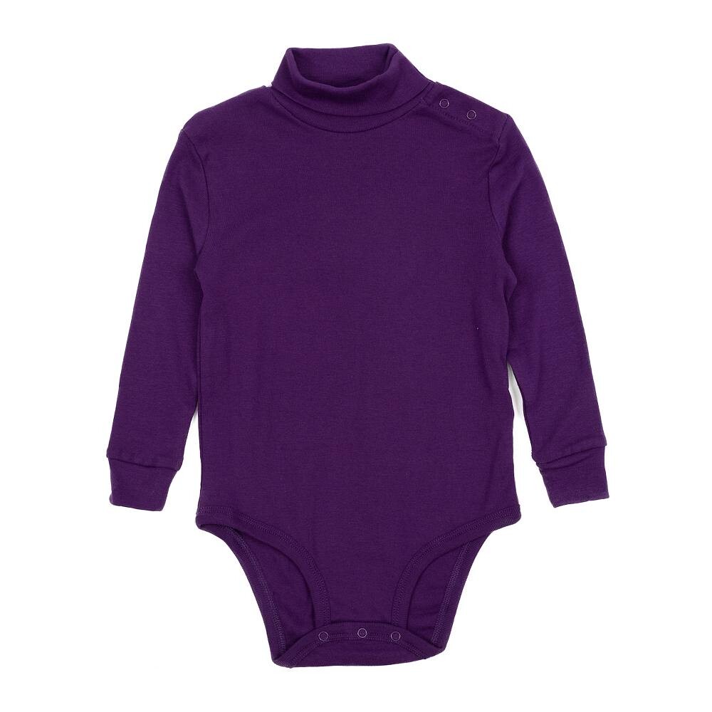 Боди с водолазкой Leveret в стиле бохо, сплошной цвет, цвет Dark Purple