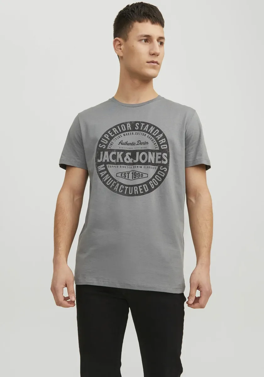 

Рубашка с круглым вырезом Jack & Jones "JJEJEANS TEE SS O-NECK NOOS 23/24", цвет Sedona Sage