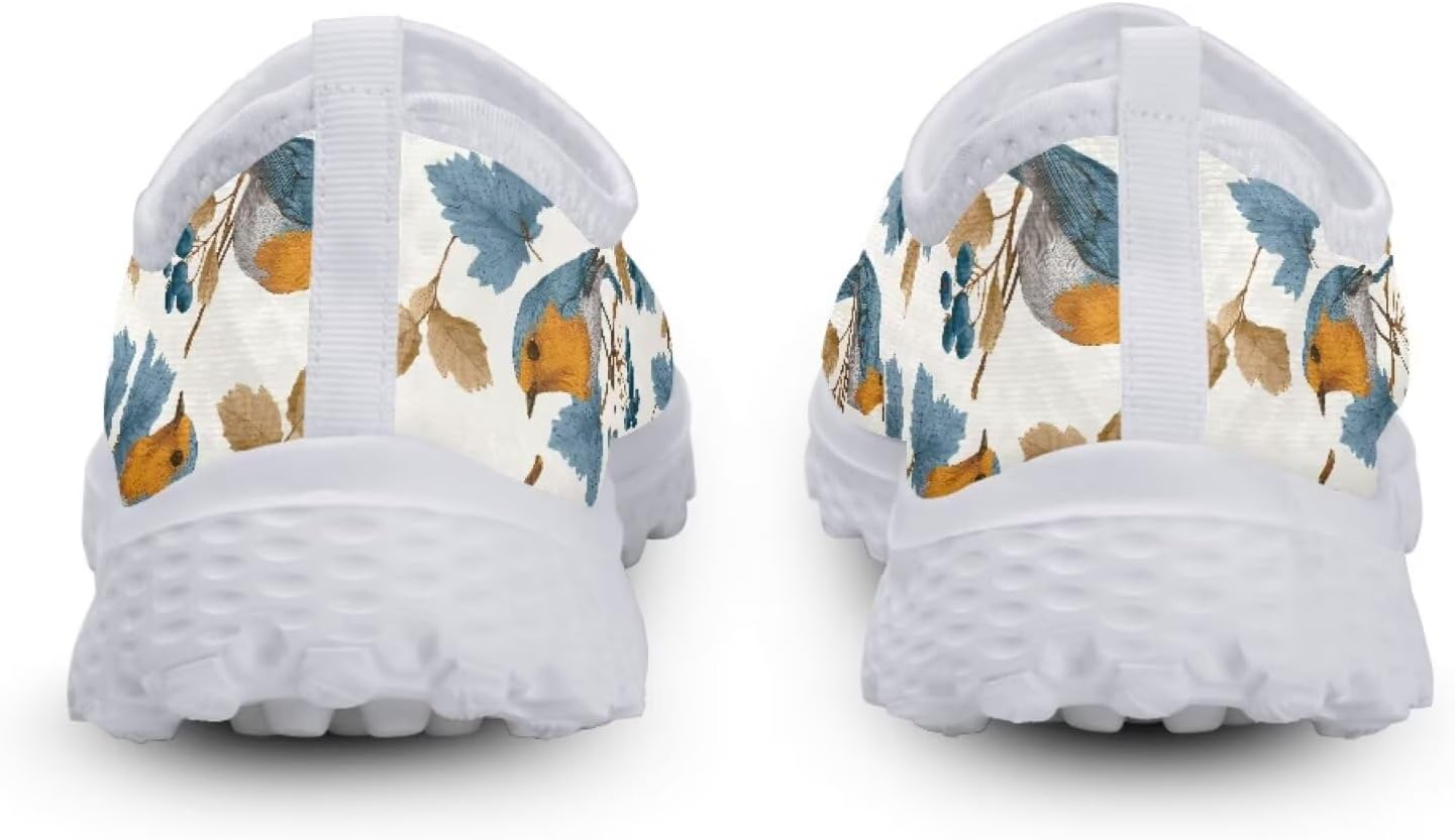 Кроссовки Jeiento Comfort Slip On для женщин и мужчин с сеткой, дышащие теннисные кроссовки для спорта и бега, повседневные лоферы с бабочкой, Small Bird — фото 2
