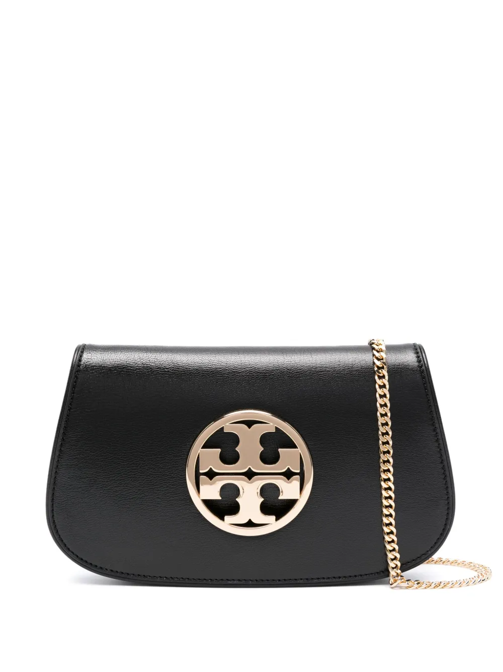 

Сумка на плечо Reva с металлическим логотипом Tory Burch, черный