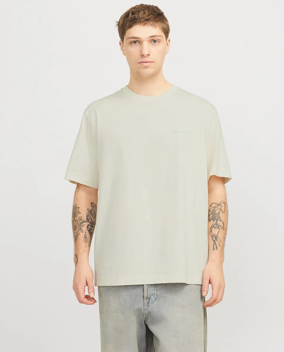 

Мужская футболка с короткими рукавами и рисунком на спине Jack & Jones, бежевый