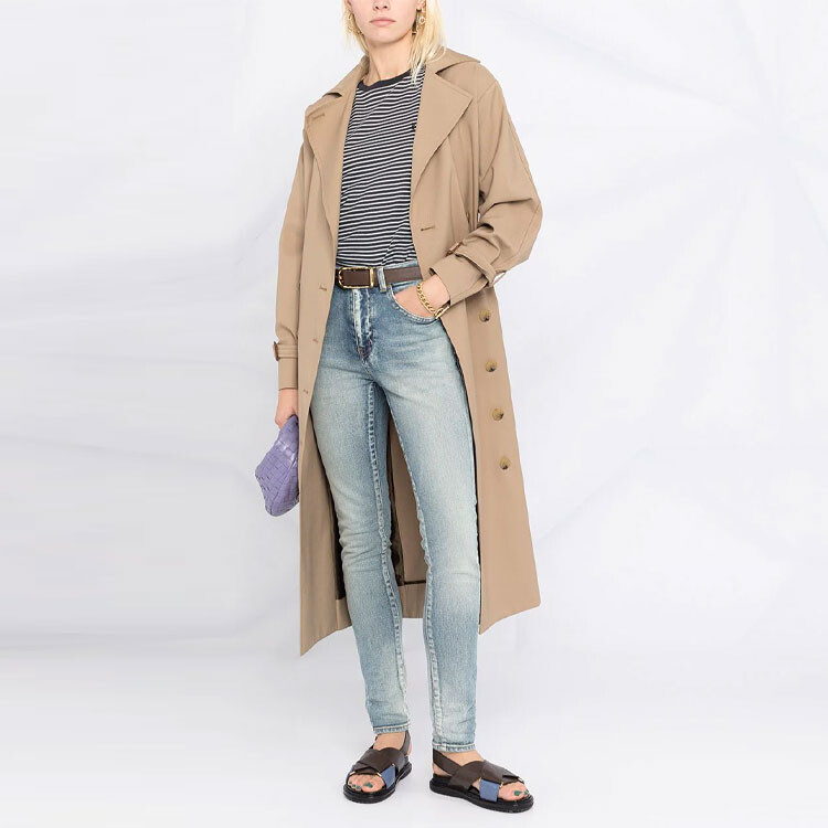 Джинсы женские Saint Laurent Skinny Fit Low, синий — фото 2