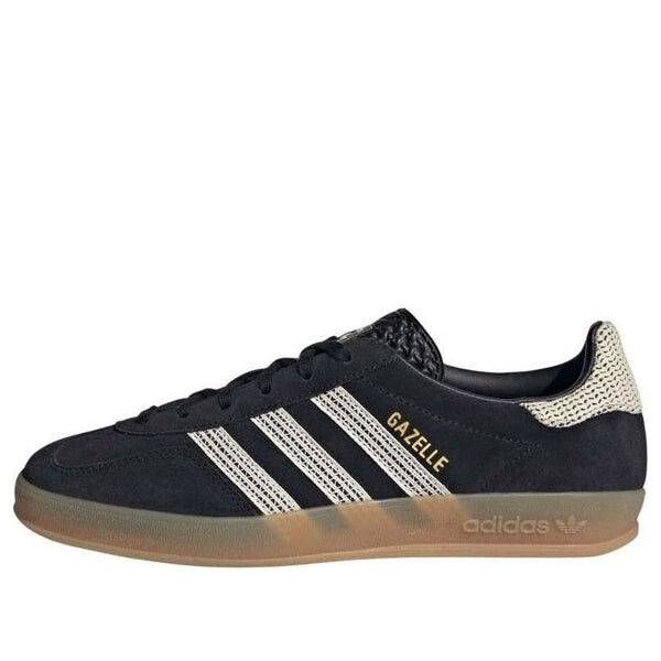 Кроссовки gazelle indoor 'black wonder white' Adidas, черный