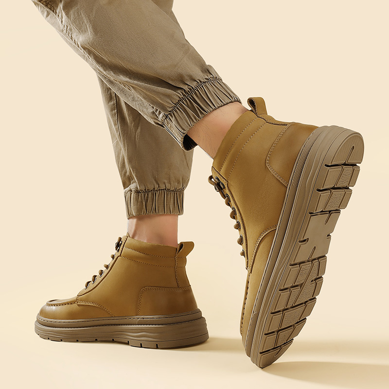 Bull Thunder Короткие ботинки Martin мужские земляно-желтые утепленные, цвет Earth Yellow Insulated Shoes — фото 4