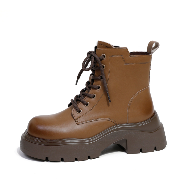 Женские сапоги Martin Boot 6 см Ouumeis, высота 11,5 см, подкладка из светло-коричневого вельвета — фото 2