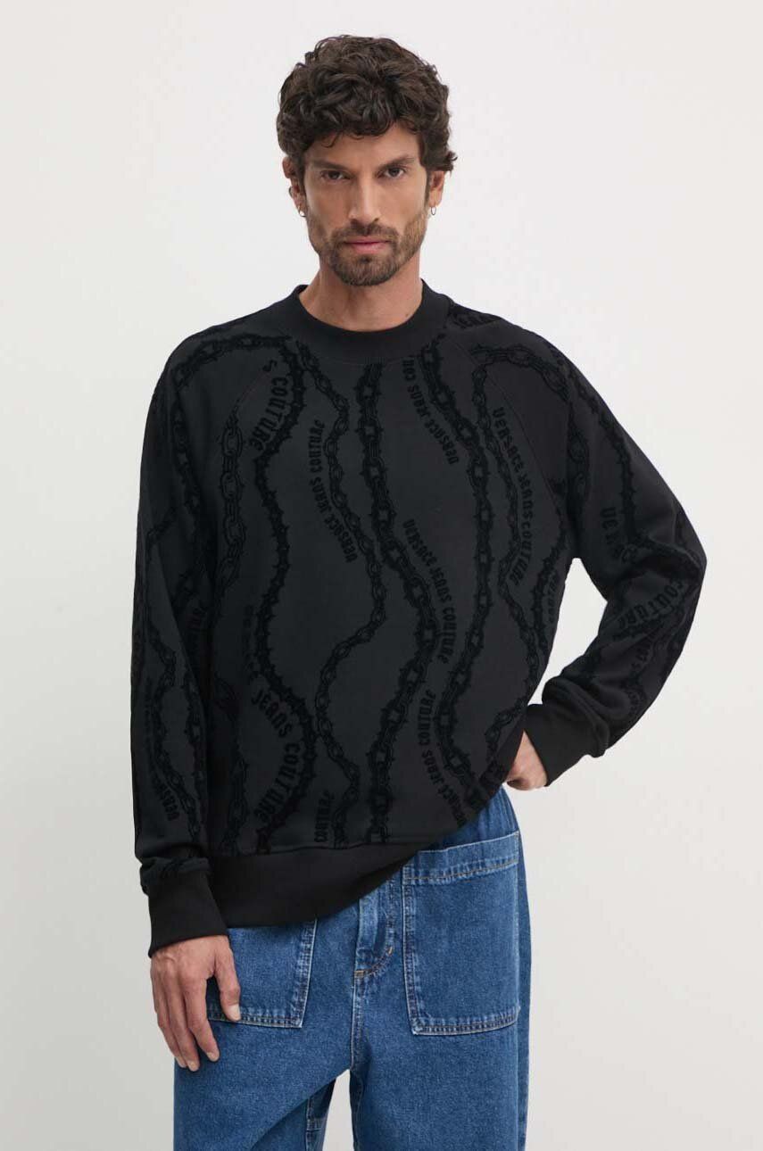 

Хлопковая толстовка Versace Jeans Couture, черный