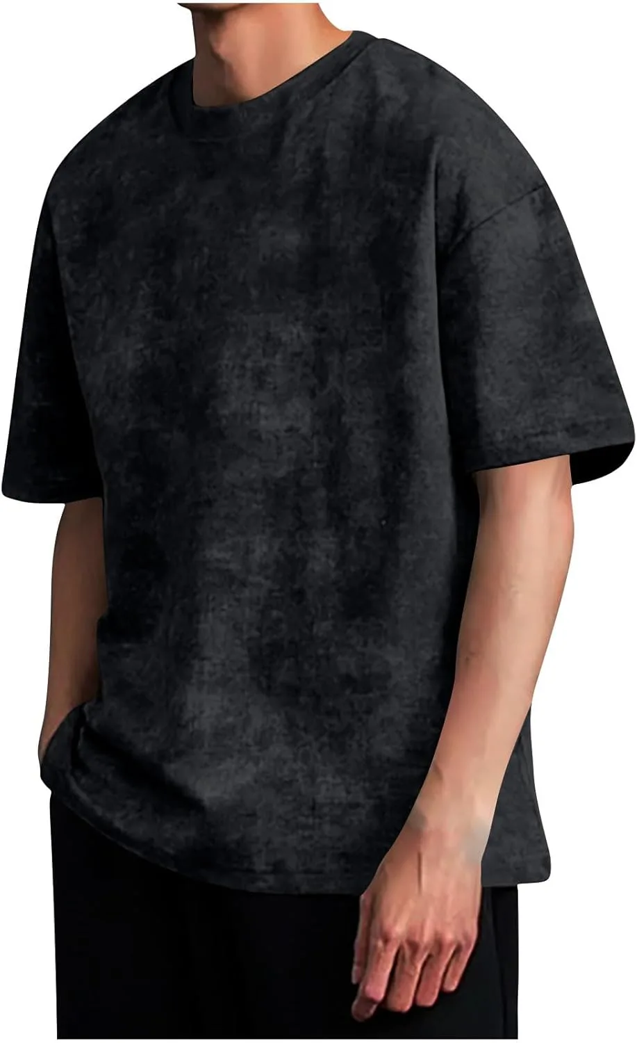 

Мужская футболка Oversized Cotton Vintage Washed Heavyweight Loose Fit Xiaojmake