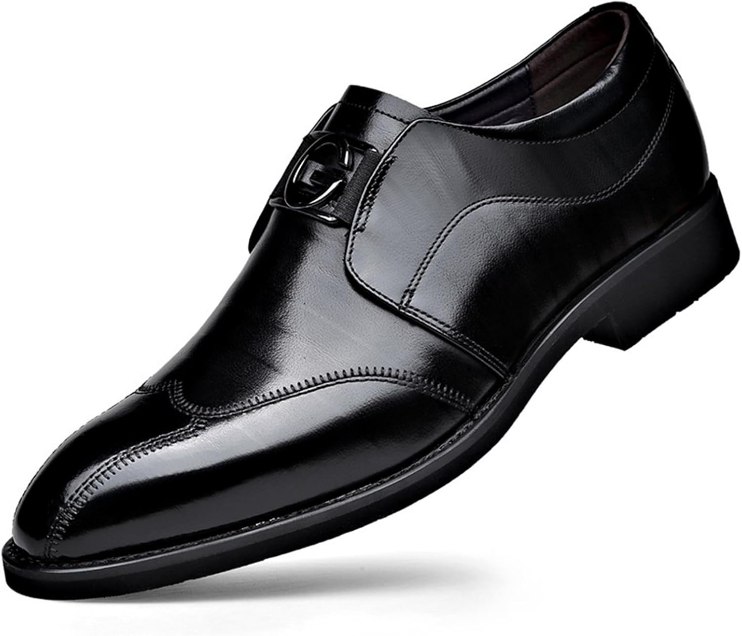 

Мужские лоферы NIGXWNS: классические туфли с острым носком, надеваются без шнурков, элегантные оксфорды, офисные, повседневные, деловые, свадебные, вечерние туфли, черный