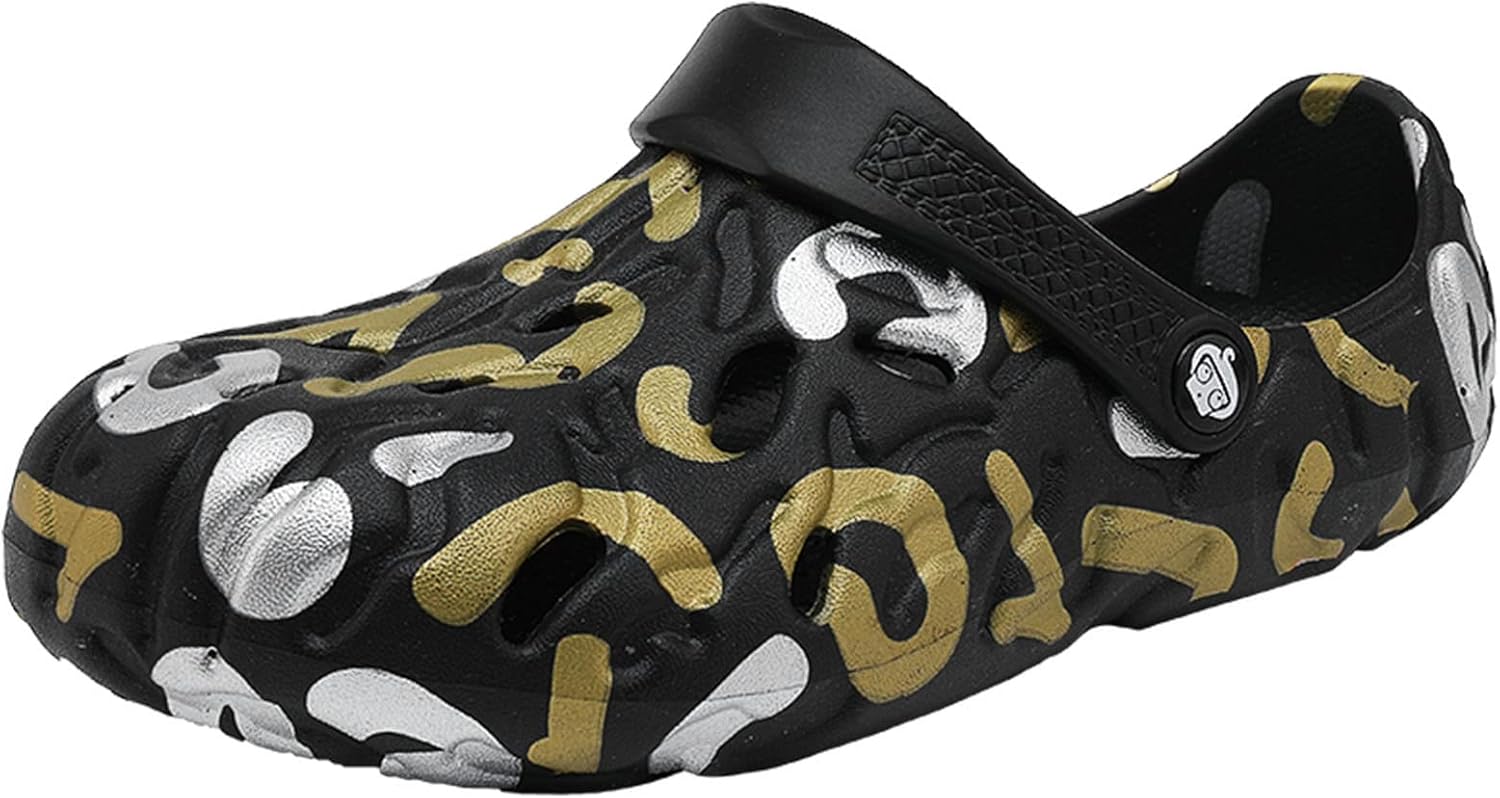 

Мужские большие сабо для дома и улицы, садовая обувь, пляжные сандалии, шлепанцы, обувь для воды EVA с регулируемым ремешком Meidiastra, черный