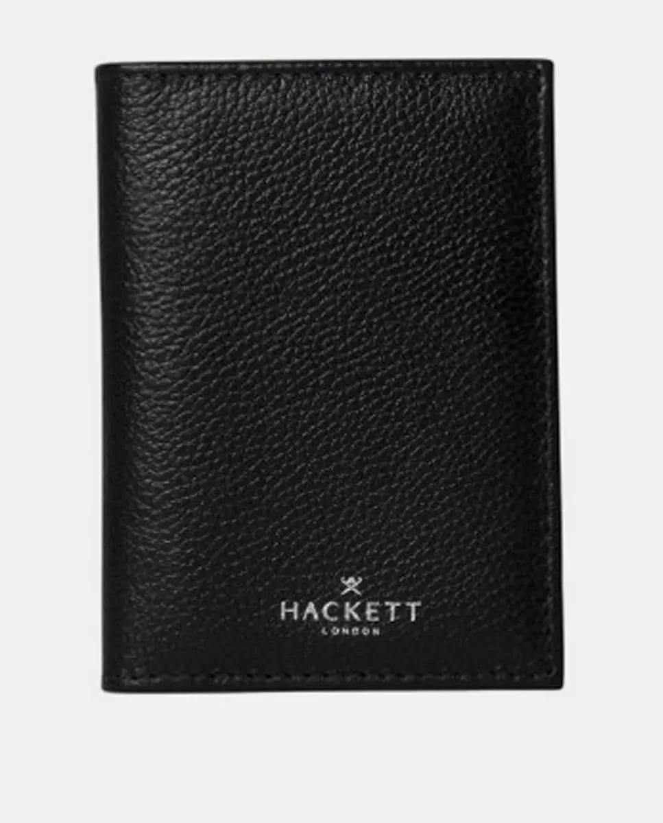 

Классический кожаный кошелек с логотипом для мужчин Hackett, черный