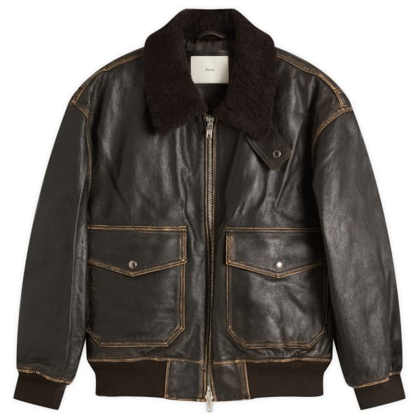 

Кожаная куртка с воротником из овчины Dunst, brushed коричневый