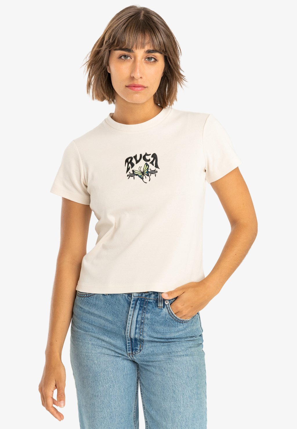 

Футболка с принтом BARBED RVCA, белый