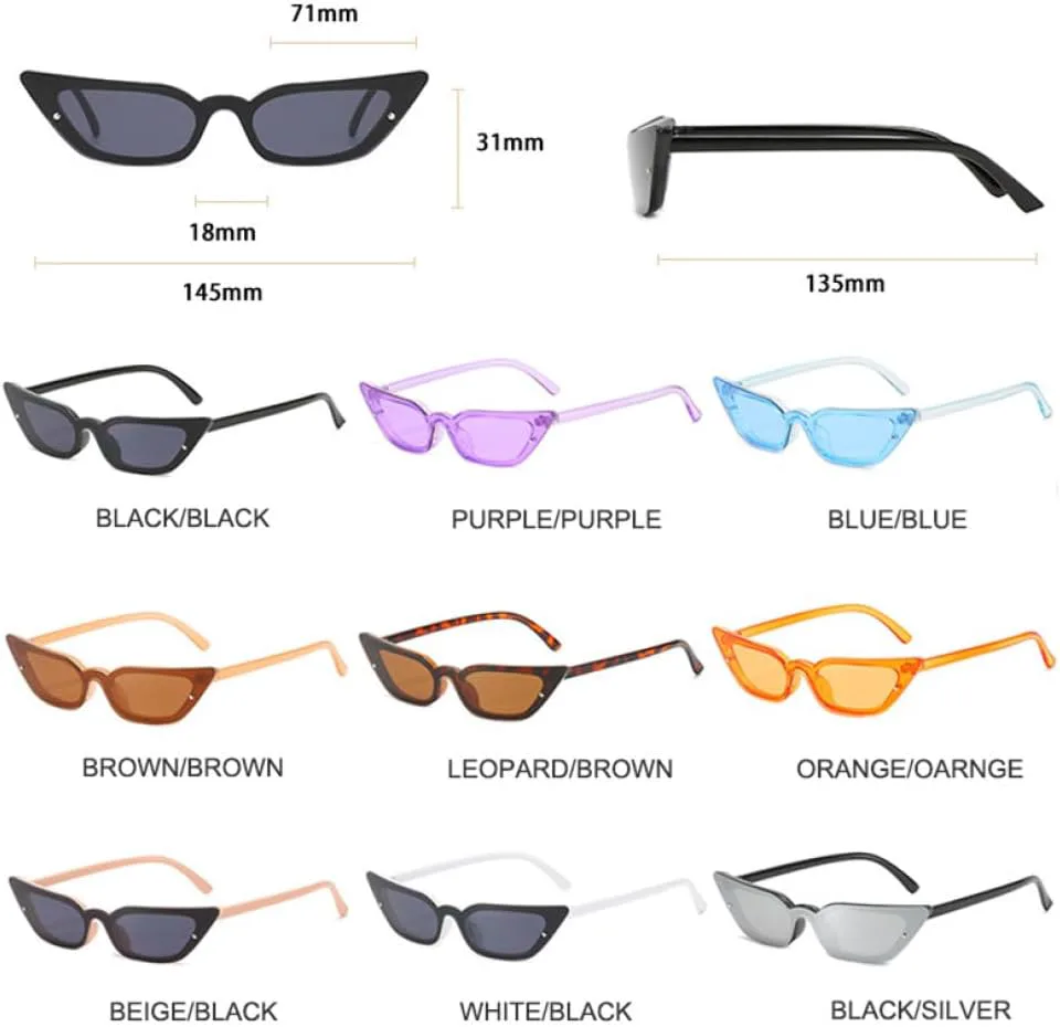 

Модные солнцезащитные очки «кошачий глаз» для женщин, цельные солнцезащитные очки в винтажном панк-стиле, защита от ультрафиолета UV400 LJTJTAV, Purple-purple