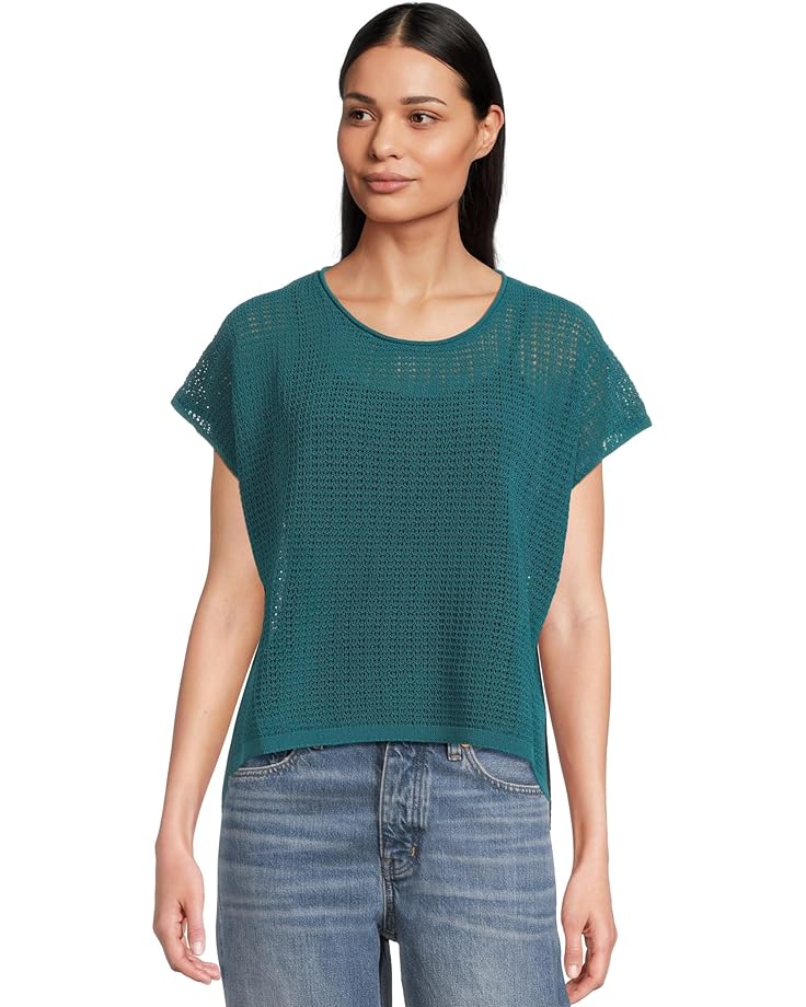 

Свитер Eileen Fisher Jewel Neck Sweater, цвет Harbor