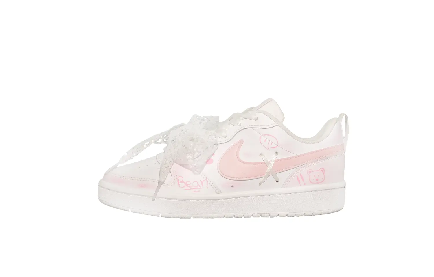 

Nike Court Borough Bear нескользящие лоу-топ скейтборд кроссовки White детские