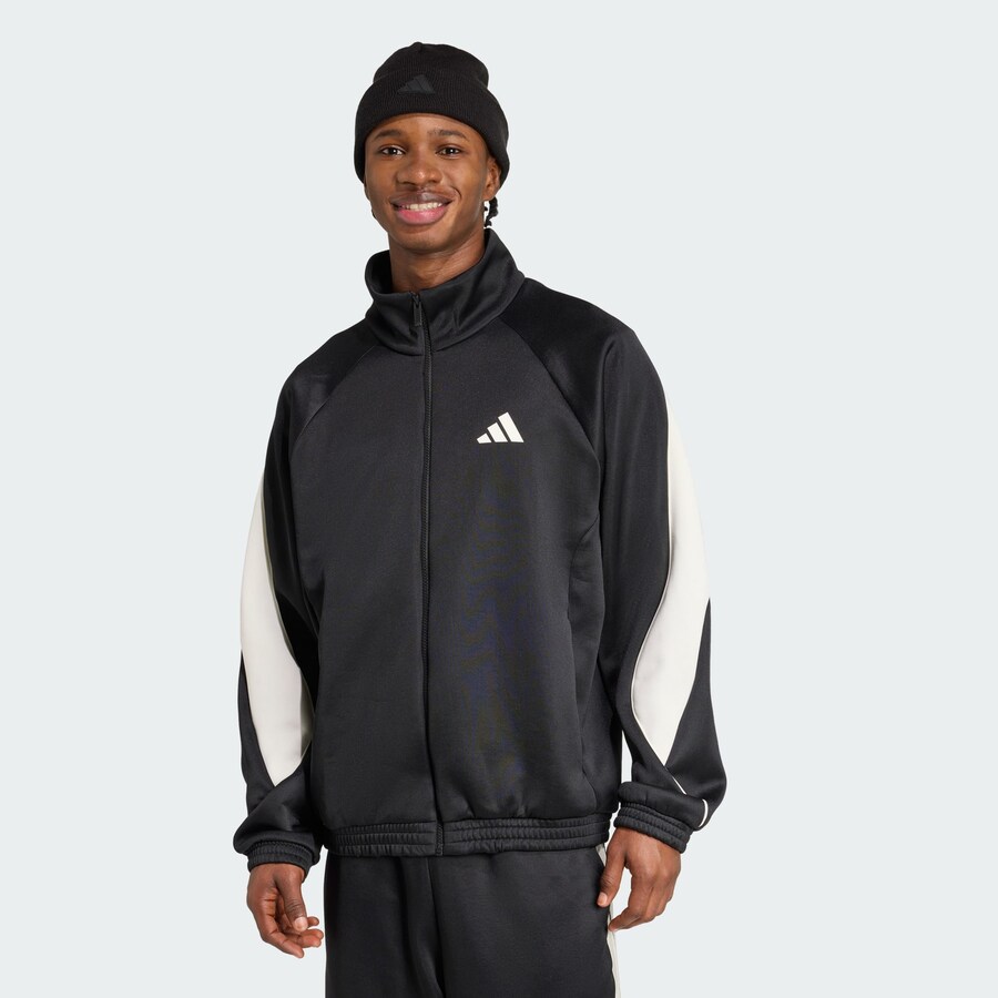 Спортивная толстовка с капюшоном на молнии ADIDAS SPORTSWEAR Stadium, черный — фото 2