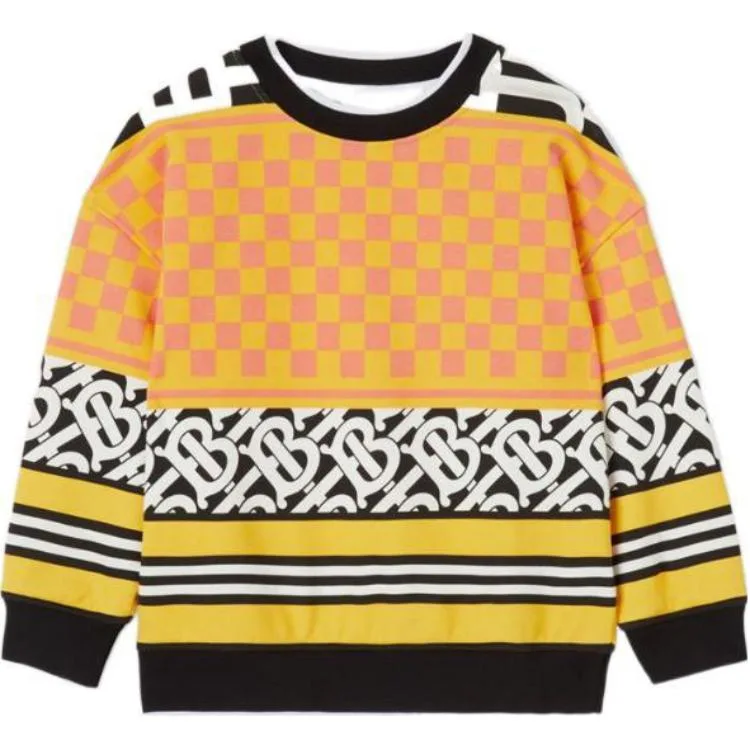 Burberry Свитшот детский SS22 Acid Yellow