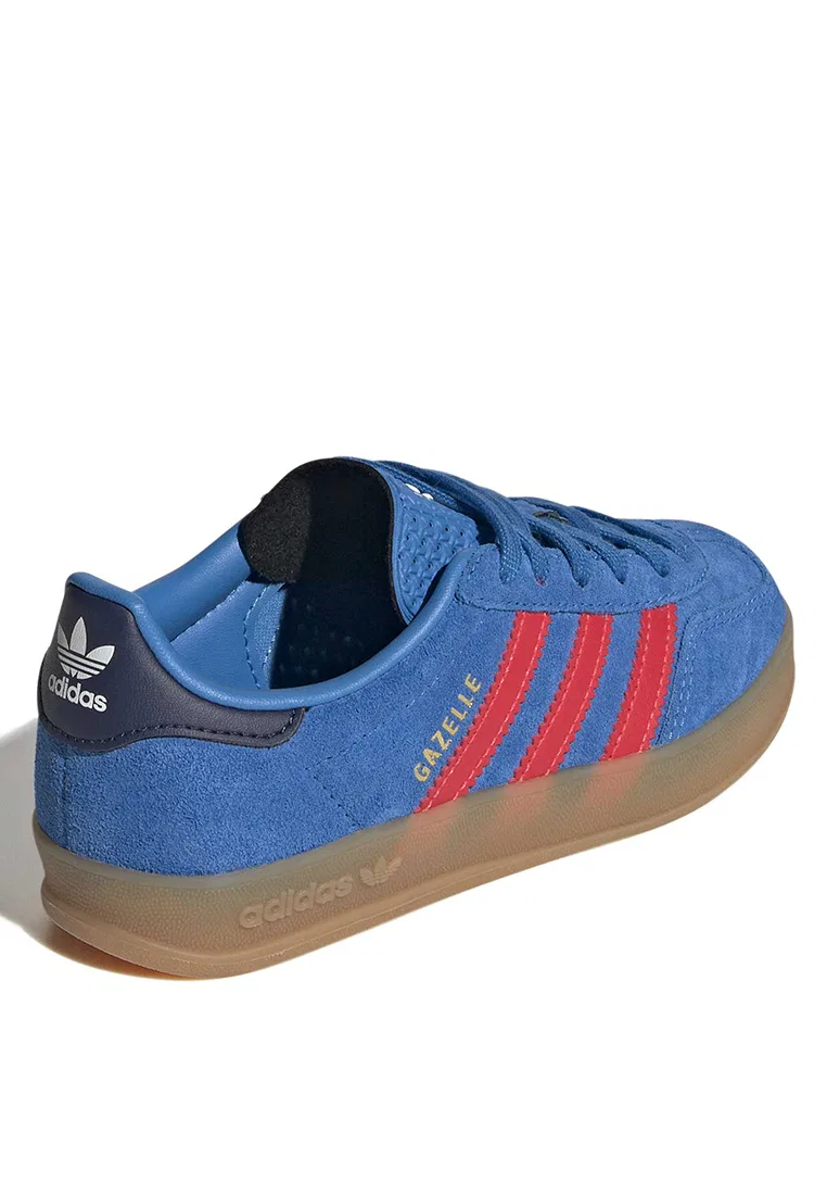 Кроссовки детские Gazelle Indoor, Adidas, красный/синий — фото 3