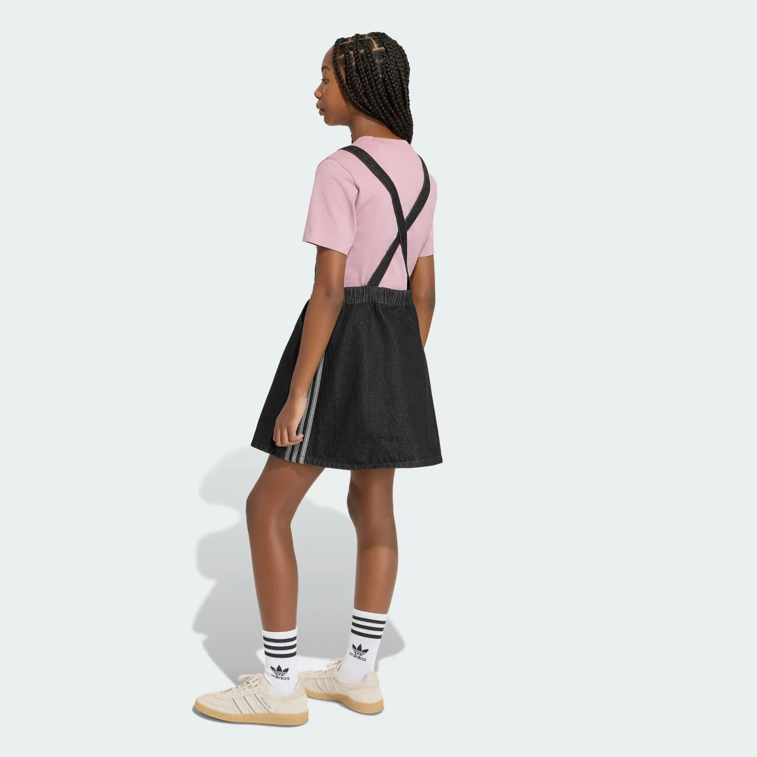 Юбка Adidas Originals из черного денима — фото 3